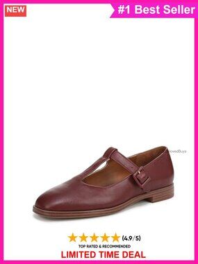 Leather Mary Jane Flats Adjustable Buckle Casual Walking Shoes
